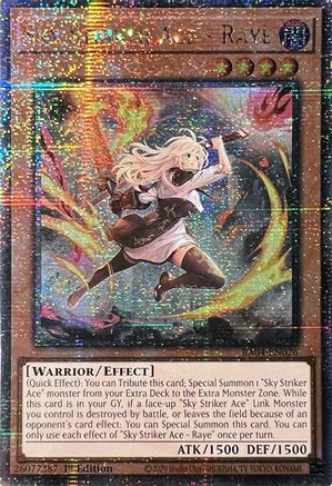 Sky Striker Ace - Raye (New Art) (Quarter Century Secret Rare) (RA04-EN026) - Quarter Century Stampede 1st Edition Quarter Century Stampede Yugioh Single  Squirtle Squad Card Shop.