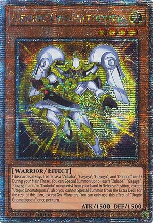 Utopic Onomatopoeia (Quarter Century Secret Rare) (RA04-EN028) - Quarter Century Stampede 1st Edition Quarter Century Stampede Yugioh Single  Squirtle Squad Card Shop.