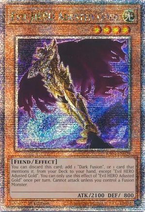 Evil HERO Adusted Gold (Quarter Century Secret Rare) (RA04-EN029) - Quarter Century Stampede 1st Edition Quarter Century Stampede Yugioh Single  Squirtle Squad Card Shop.
