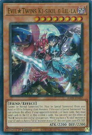 Evil Twins Ki-sikil & Lil-la (UR) (RA04-EN037) - Quarter Century Stampede 1st Edition Quarter Century Stampede Yugioh Single  Squirtle Squad Card Shop.