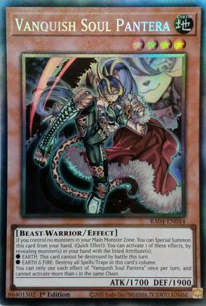 Vanquish Soul Pantera (PCR) (RA04-EN044) - Quarter Century Stampede 1st Edition Quarter Century Stampede Yugioh Single  Squirtle Squad Card Shop.