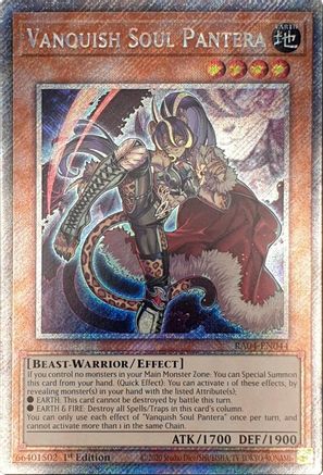 Vanquish Soul Pantera (Platinum Secret Rare) (RA04-EN044) - Quarter Century Stampede 1st Edition Quarter Century Stampede Yugioh Single  Squirtle Squad Card Shop.