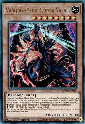 Vanquish Soul Caesar Valius (PUR) (RA04-EN046) - Quarter Century Stampede 1st Edition Quarter Century Stampede Yugioh Single  Squirtle Squad Card Shop.