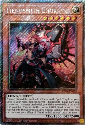 Fiendsmith Engraver (Platinum Secret Rare) (RA04-EN049) - Quarter Century Stampede 1st Edition Quarter Century Stampede Yugioh Single  Squirtle Squad Card Shop.