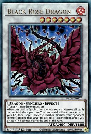 Black Rose Dragon (PUR) (RA04-EN057) - Quarter Century Stampede 1st Edition Quarter Century Stampede Yugioh Single  Squirtle Squad Card Shop.
