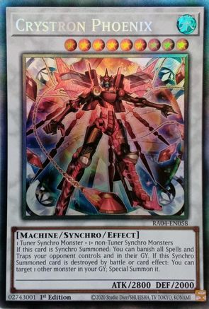 Crystron Phoenix (PCR) (RA04-EN058) - Quarter Century Stampede 1st Edition Quarter Century Stampede Yugioh Single  Squirtle Squad Card Shop.