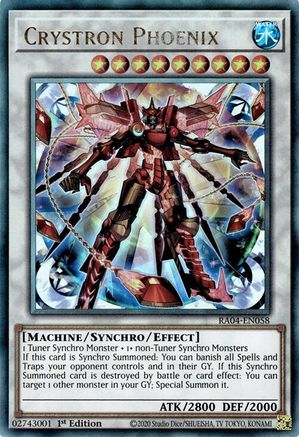 Crystron Phoenix (PUR) (RA04-EN058) - Quarter Century Stampede 1st Edition Quarter Century Stampede Yugioh Single  Squirtle Squad Card Shop.