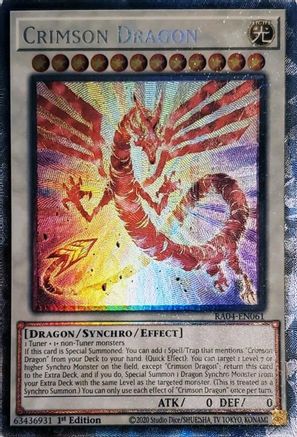 Crimson Dragon (PCR) (RA04-EN061) - Quarter Century Stampede 1st Edition Quarter Century Stampede Yugioh Single  Squirtle Squad Card Shop.