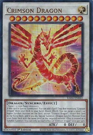 Crimson Dragon (UR) (RA04-EN061) - Quarter Century Stampede 1st Edition Quarter Century Stampede Yugioh Single  Squirtle Squad Card Shop.