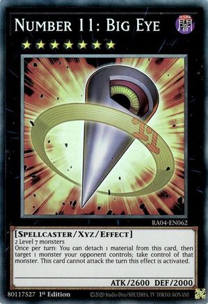Number 11: Big Eye (PCR) (RA04-EN062) - Quarter Century Stampede 1st Edition Quarter Century Stampede Yugioh Single  Squirtle Squad Card Shop.