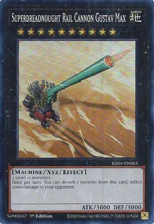 Superdreadnought Rail Cannon Gustav Max (RA04-EN063) - Quarter Century Stampede 1st Edition Quarter Century Stampede Yugioh Single  Squirtle Squad Card Shop.