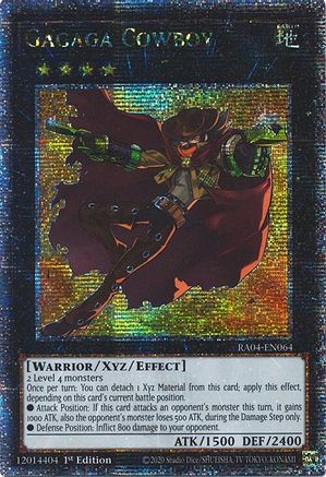 Gagaga Cowboy (Quarter Century Secret Rare) (RA04-EN064) - Quarter Century Stampede 1st Edition Quarter Century Stampede Yugioh Single  Squirtle Squad Card Shop.