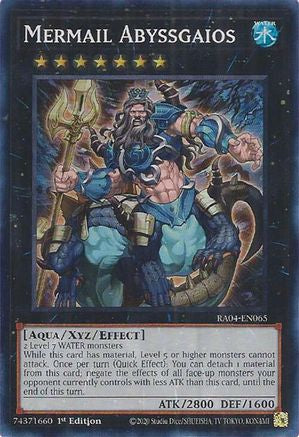 Mermail Abyssgaios (RA04-EN065) - Quarter Century Stampede 1st Edition Quarter Century Stampede Yugioh Single  Squirtle Squad Card Shop.