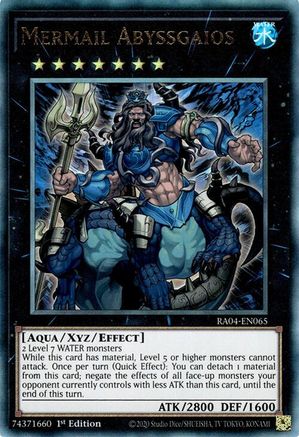 Mermail Abyssgaios (PUR) (RA04-EN065) - Quarter Century Stampede 1st Edition Quarter Century Stampede Yugioh Single  Squirtle Squad Card Shop.