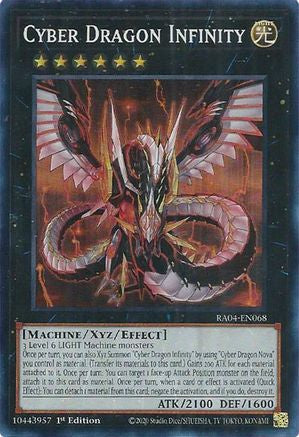 Cyber Dragon Infinity (RA04-EN068) - Quarter Century Stampede 1st Edition Quarter Century Stampede Yugioh Single  Squirtle Squad Card Shop.