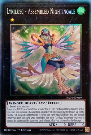 Lyrilusc - Assembled Nightingale (PCR) (RA04-EN069) - Quarter Century Stampede 1st Edition Quarter Century Stampede Yugioh Single  Squirtle Squad Card Shop.