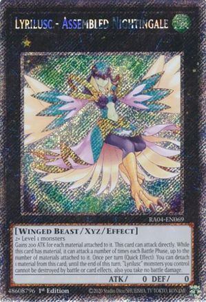Lyrilusc - Assembled Nightingale (Platinum Secret Rare) (RA04-EN069) - Quarter Century Stampede 1st Edition Quarter Century Stampede Yugioh Single  Squirtle Squad Card Shop.