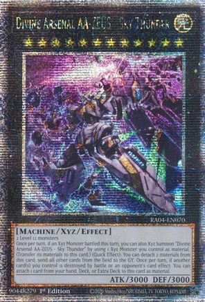 Divine Arsenal AA-ZEUS - Sky Thunder (New Art) (Quarter Century Secret Rare) (RA04-EN070) - Quarter Century Stampede 1st Edition Quarter Century Stampede Yugioh Single  Squirtle Squad Card Shop.