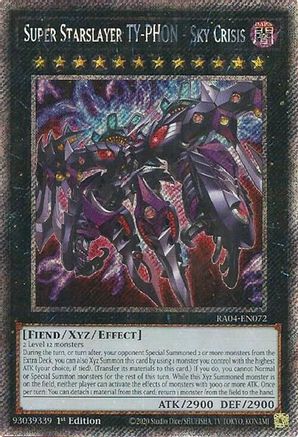 Super Starslayer TY-PHON - Sky Crisis (Platinum Secret Rare) (RA04-EN072) - Quarter Century Stampede 1st Edition Quarter Century Stampede Yugioh Single  Squirtle Squad Card Shop.