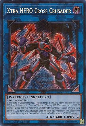 Xtra HERO Cross Crusader (Secret Rare) (RA04-EN076) - Quarter Century Stampede 1st Edition Quarter Century Stampede Yugioh Single  Squirtle Squad Card Shop.