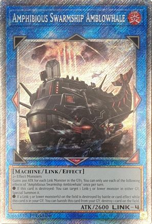 Amphibious Swarmship Amblowhale (Platinum Secret Rare) (RA04-EN077) - Quarter Century Stampede 1st Edition Quarter Century Stampede Yugioh Single  Squirtle Squad Card Shop.