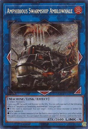 Amphibious Swarmship Amblowhale (Secret Rare) (RA04-EN077) - Quarter Century Stampede 1st Edition Quarter Century Stampede Yugioh Single  Squirtle Squad Card Shop.