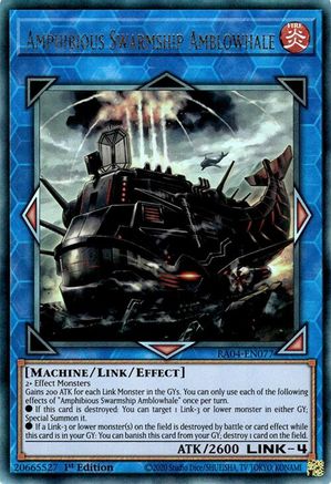 Amphibious Swarmship Amblowhale (PUR) (RA04-EN077) - Quarter Century Stampede 1st Edition Quarter Century Stampede Yugioh Single  Squirtle Squad Card Shop.