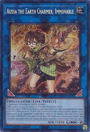 Aussa the Earth Charmer, Immovable (Secret Rare) (RA04-EN078) - Quarter Century Stampede 1st Edition Quarter Century Stampede Yugioh Single  Squirtle Squad Card Shop.