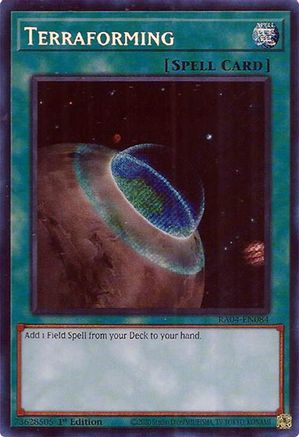 Terraforming (Secret Rare) (RA04-EN084) - Quarter Century Stampede 1st Edition Quarter Century Stampede Yugioh Single  Squirtle Squad Card Shop.