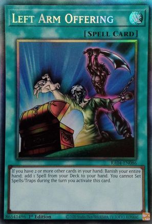 Left Arm Offering (PCR) (RA04-EN086) - Quarter Century Stampede 1st Edition Quarter Century Stampede Yugioh Single  Squirtle Squad Card Shop.