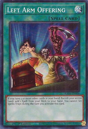 Left Arm Offering (RA04-EN086) - Quarter Century Stampede 1st Edition Quarter Century Stampede Yugioh Single  Squirtle Squad Card Shop.