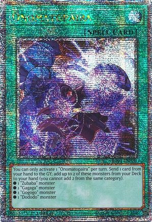 Onomatopaira (Quarter Century Secret Rare) (RA04-EN089) - Quarter Century Stampede 1st Edition Quarter Century Stampede Yugioh Single  Squirtle Squad Card Shop.