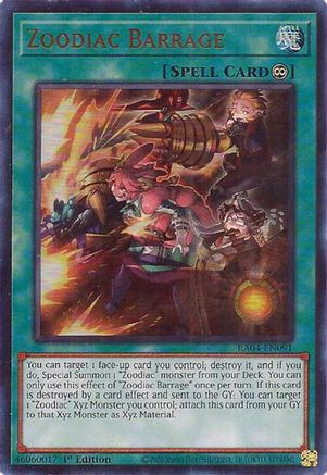 Zoodiac Barrage (UR) (RA04-EN091) - Quarter Century Stampede 1st Edition Quarter Century Stampede Yugioh Single  Squirtle Squad Card Shop.