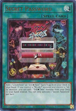 Secret Password (UR) (RA04-EN095) - Quarter Century Stampede 1st Edition Quarter Century Stampede Yugioh Single  Squirtle Squad Card Shop.