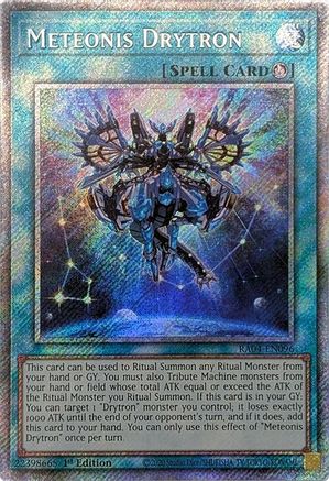Meteonis Drytron (Platinum Secret Rare) (RA04-EN096) - Quarter Century Stampede 1st Edition Quarter Century Stampede Yugioh Single  Squirtle Squad Card Shop.