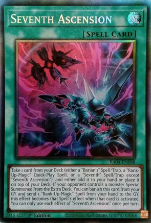 Seventh Ascension (PCR) (RA04-EN098) - Quarter Century Stampede 1st Edition Quarter Century Stampede Yugioh Single  Squirtle Squad Card Shop.
