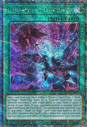 Seventh Ascension (Quarter Century Secret Rare) (RA04-EN098) - Quarter Century Stampede 1st Edition Quarter Century Stampede Yugioh Single  Squirtle Squad Card Shop.