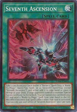 Seventh Ascension (RA04-EN098) - Quarter Century Stampede 1st Edition Quarter Century Stampede Yugioh Single  Squirtle Squad Card Shop.
