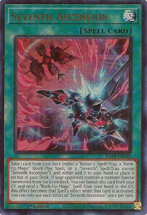 Seventh Ascension (UR) (RA04-EN098) - Quarter Century Stampede 1st Edition Quarter Century Stampede Yugioh Single  Squirtle Squad Card Shop.