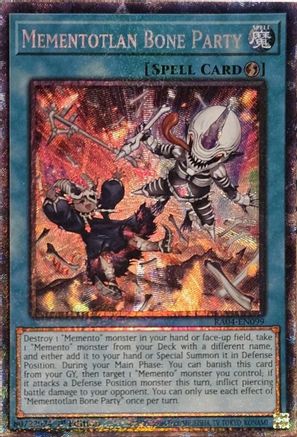 Mementotlan Bone Party (PCR) (RA04-EN099) - Quarter Century Stampede 1st Edition Quarter Century Stampede Yugioh Single  Squirtle Squad Card Shop.