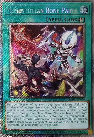 Mementotlan Bone Party (Platinum Secret Rare) (RA04-EN099) - Quarter Century Stampede 1st Edition Quarter Century Stampede Yugioh Single  Squirtle Squad Card Shop.