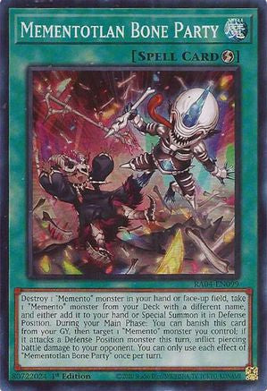 Mementotlan Bone Party (RA04-EN099) - Quarter Century Stampede 1st Edition Quarter Century Stampede Yugioh Single  Squirtle Squad Card Shop.
