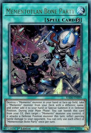 Mementotlan Bone Party (PUR) (RA04-EN099) - Quarter Century Stampede 1st Edition Quarter Century Stampede Yugioh Single  Squirtle Squad Card Shop.