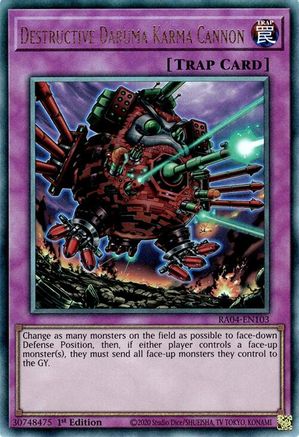 Destructive Daruma Karma Cannon (PUR) (RA04-EN103) - Quarter Century Stampede 1st Edition Quarter Century Stampede Yugioh Single  Squirtle Squad Card Shop.