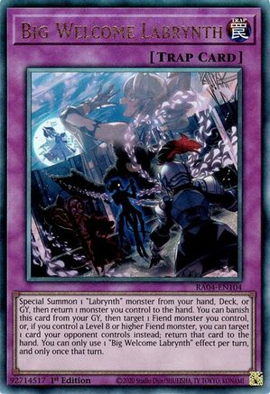 Big Welcome Labrynth (PUR) (RA04-EN104) - Quarter Century Stampede 1st Edition Quarter Century Stampede Yugioh Single  Squirtle Squad Card Shop.