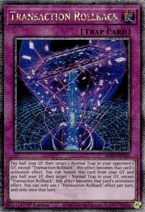 Transaction Rollback (Quarter Century Secret Rare) (RA04-EN105) - Quarter Century Stampede 1st Edition Quarter Century Stampede Yugioh Single  Squirtle Squad Card Shop.