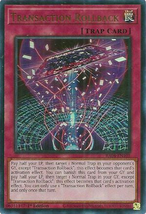 Transaction Rollback (UR) (RA04-EN105) - Quarter Century Stampede 1st Edition Quarter Century Stampede Yugioh Single  Squirtle Squad Card Shop.