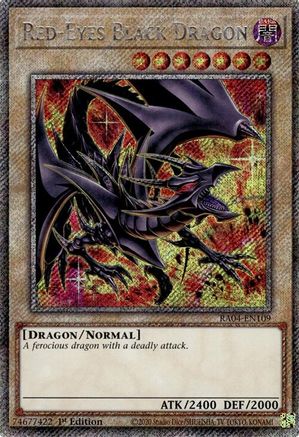 Red-Eyes Black Dragon (8th Art) (Platinum Secret Rare) (RA04-EN109) - Quarter Century Stampede 1st Edition Quarter Century Stampede Yugioh Single  Squirtle Squad Card Shop.