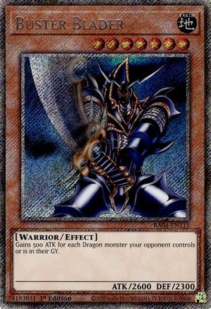 Buster Blader (Platinum Secret Rare) (RA04-EN115) - Quarter Century Stampede 1st Edition Quarter Century Stampede Yugioh Single  Squirtle Squad Card Shop.