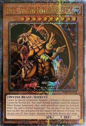 The Winged Dragon of Ra (Quarter Century Secret Rare) (RA04-EN118) - Quarter Century Stampede 1st Edition Quarter Century Stampede Yugioh Single  Squirtle Squad Card Shop.